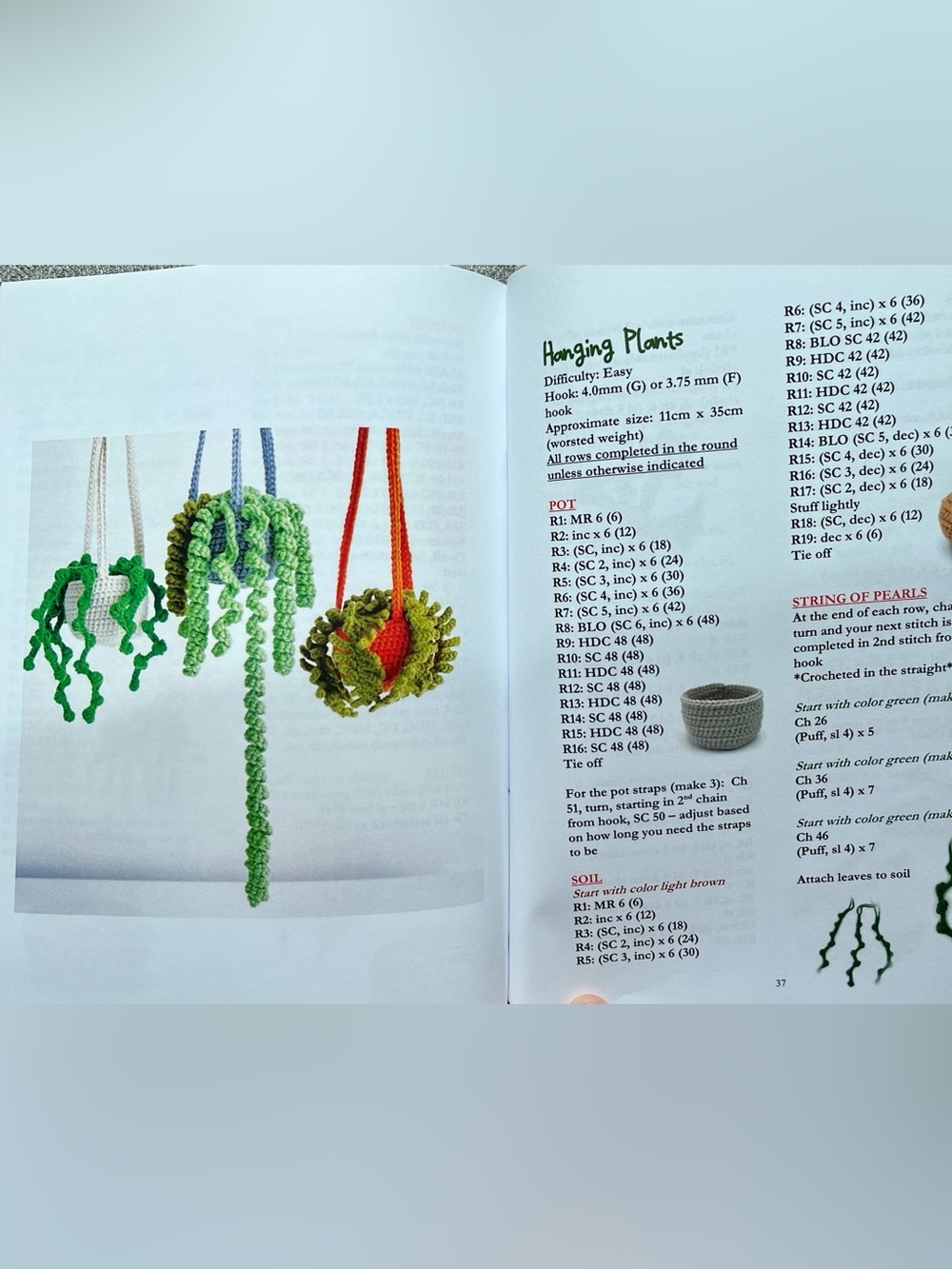 Knot Monsters Potted Plant Crochet Pattern Book 12 Amigurumi Items - Picture 4 of 4